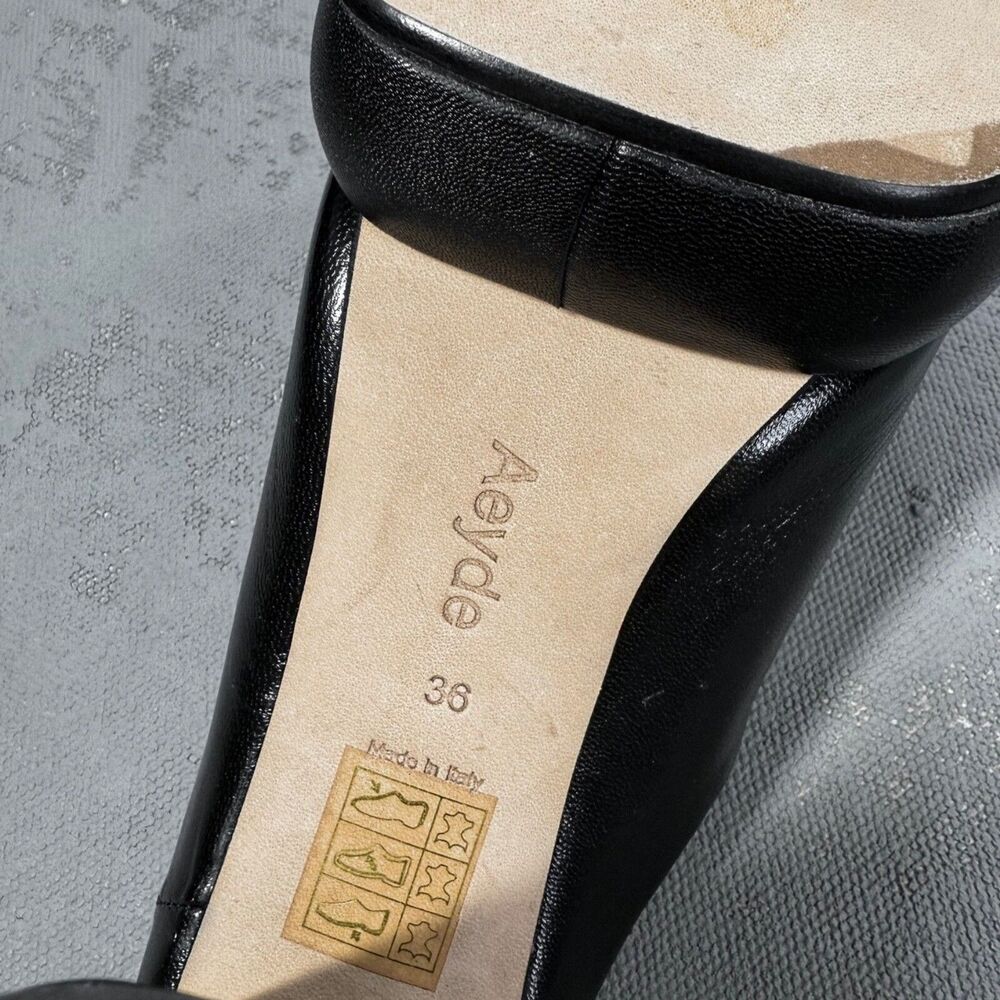 Aeyde Black Leather Platform Sandals Size EU 36, US 5 - Picture 8 of 8